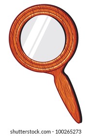 Mirror in wooden frame