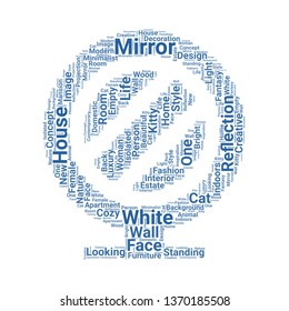 mirror word cloud. tag cloud about mirror