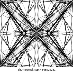 Mirrored grid, mesh abstract geometric pattern / element