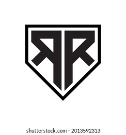 Spiegelung des Großbuchstaben R im Pentagonal-Umriss für das ursprüngliche Logo oder die Markenidentität.