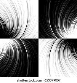 Mirrored symmetric abstract monochrome pattern, texture with spiral, swirls. abstract pattern in square format (Can be repeated)