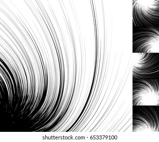 Mirrored symmetric abstract monochrome pattern, texture with spiral, swirls. abstract pattern in square format (Can be repeated)