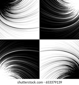 Mirrored symmetric abstract monochrome pattern, texture with spiral, swirls. abstract pattern in square format (Can be repeated)