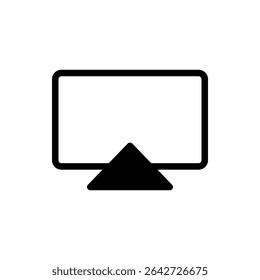 Mirroring Display Screen Icon, Simple Flat Style, Vector Illustration, Symbol, Design Logo Template Pictogram, For Ui or Ux Isolated On White for Mobile App, Editable