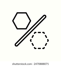 mirroring icon, isolated outline icon