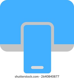 mirroring screen icon flat style design