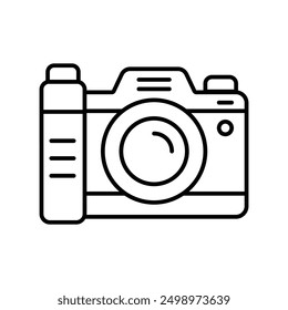 mirrorless camera icon with white background vector stock illustration