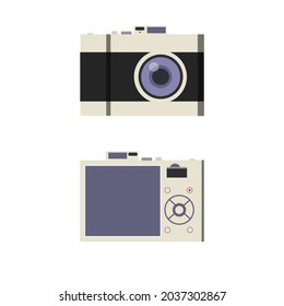 Mirrorless camera illustration, camera vector