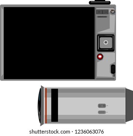 mirrorless camera vector illustration