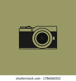 Mirrorless camera vector illustration. Perfect template for Photography design