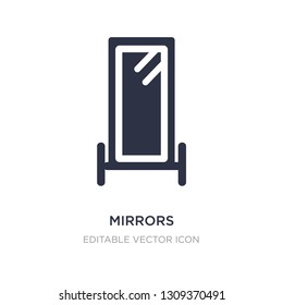 mirrors icon on white background. Simple element illustration from Fashion concept. mirrors icon symbol design.