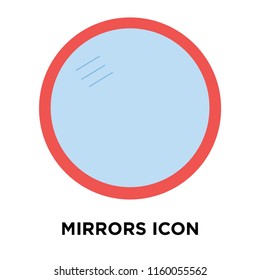 Mirrors icon vector isolated on white background, Mirrors transparent sign