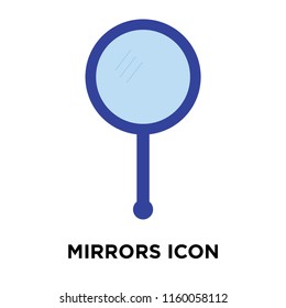 Mirrors icon vector isolated on white background, Mirrors transparent sign