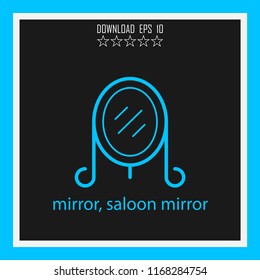 mirror,saloon mirror vector icon