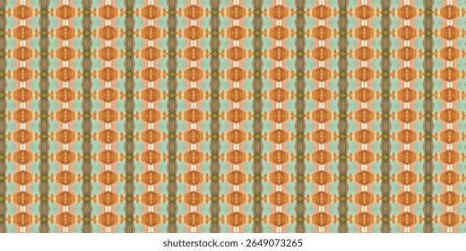 Espelho-simetria de abóbora e ilustração de caule em um padrão vibrante e abstrato. Ideal para projetos sazonais e criativos.