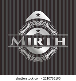 Mirth silvery badge. Vector Illustration. Mosaic. 
