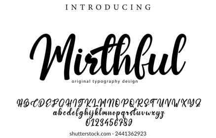 Pincel elegante pintado con letras vectoriales en mayúsculas, alfabeto, tipo de letra