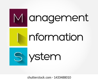 MIS - Management Information System acronym, business concept background