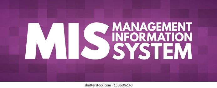 MIS - Management Information System acronym, business concept background