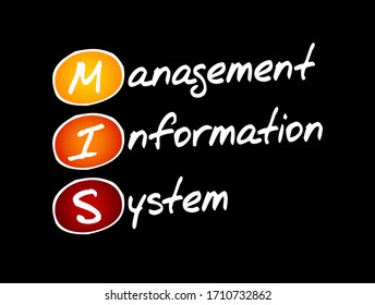 MIS - Management Information System acronym, business concept background