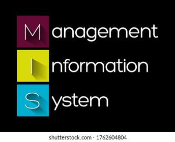 MIS - Management Information System acronym, business concept background