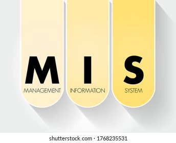 MIS - Management Information System acronym, business concept background