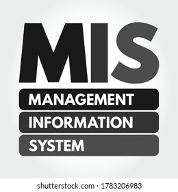 MIS - Management Information System acronym, business concept background