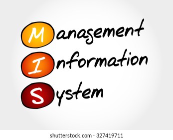 MIS Management Information System, acronym business concept