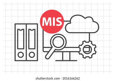 MIS (Management Information System) business concept - vector illustration