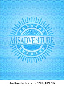 Misadventure water wave concept style badge. Vector Illustration. Detailed.