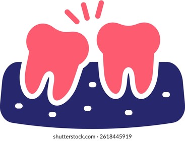Misaligned Icon Fill Vector Illustration