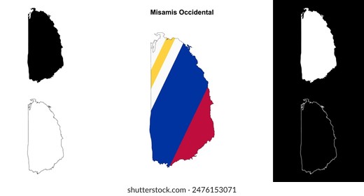 Misamis Occidental province outline map set
