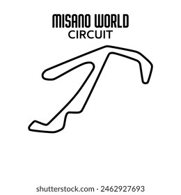  misano world circuit. circuit for motorsport and autosport. Vector illustration.	