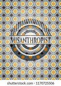 Misanthropist arabesque emblem. arabic decoration.