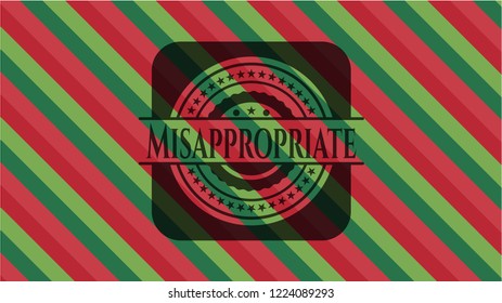 Misappropriate christmas badge background.
