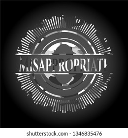 Misappropriate grey camouflaged emblem