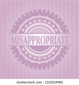 Misappropriate retro style pink emblem