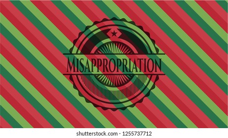 Misappropriation christmas badge background.