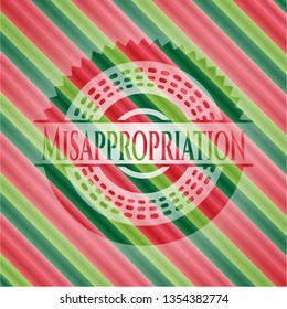 Misappropriation christmas badge background.