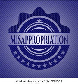 Misappropriation emblem with jean texture