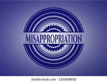 Misappropriation jean or denim emblem or badge background