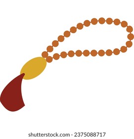 Icono vectorial de ilustración de Misbaha que puede fácilmente modificar o editar