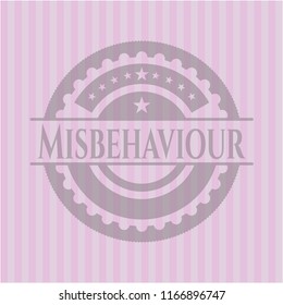 Misbehaviour retro pink emblem