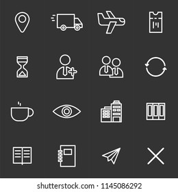 Misc icons set simple flat style vector illustration.