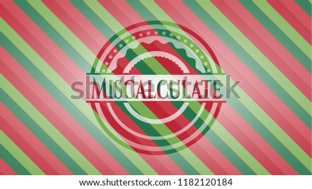 Miscalculate christmas emblem background.