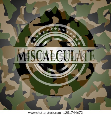 Miscalculate on camouflage texture