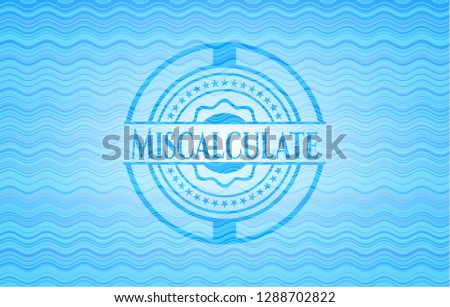 Miscalculate water representation emblem.