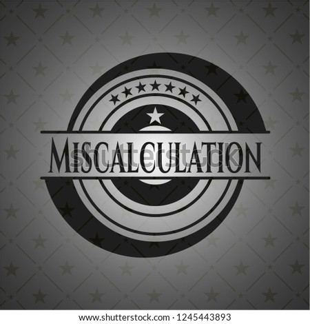 Miscalculation dark emblem. Retro