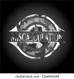 Miscalculation on grey camouflage texture