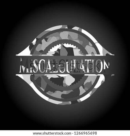 Miscalculation on grey camouflage texture